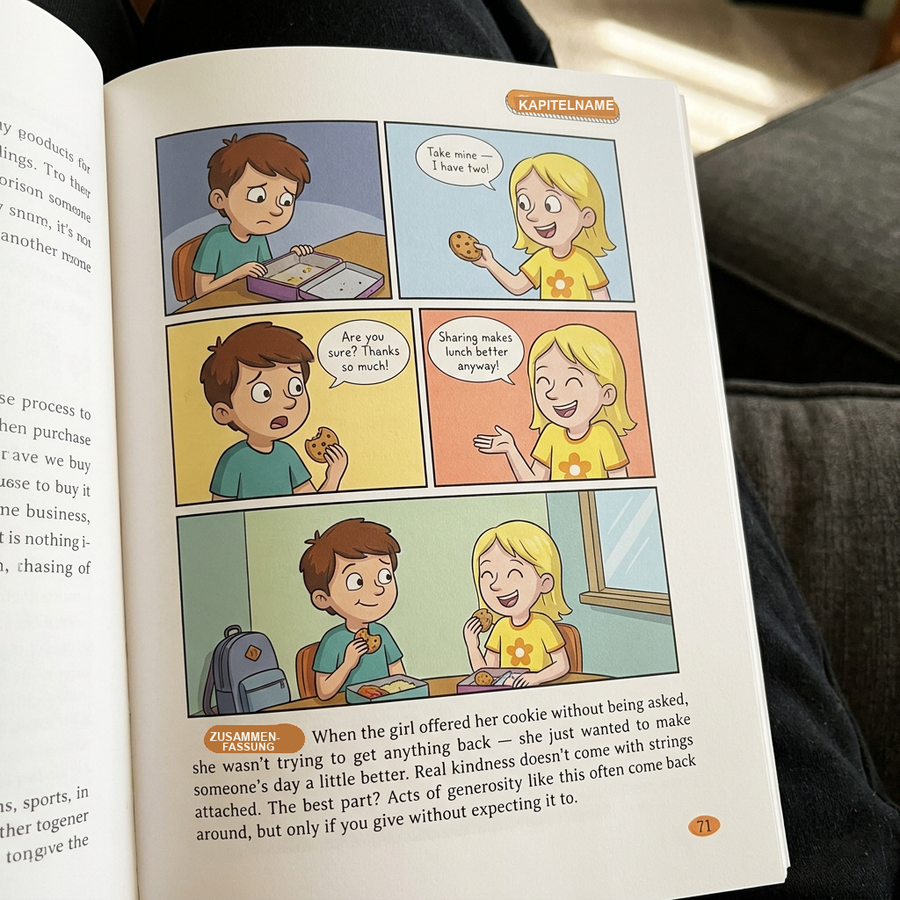 Jede Lektion ist eine Geschichte, die dein Kind zu Ende lesen will.