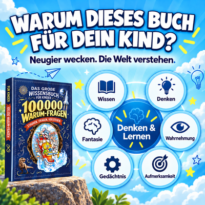 Illustrative Übersicht der möglichen Entdeckungen mit 100.000 Warum-Fragen